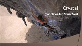  Presentation with climbing - Presentation theme consisting of climbing-on-the-beach background and a dark gray colored foreground
