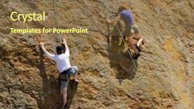  Presentation with rock climbing - Slides consisting of climbing on the rock background and a tawny brown colored foreground