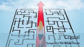  Presentation with business road map - Slides having climbing puzzle - sky road arrow and business background and a light blue colored foreground