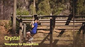  Presentation with obstacle course - Amazing presentation theme having climbing rope during obstacle course backdrop and a  colored foreground