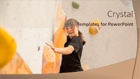  Presentation with high quality - Presentation featuring climbing-shoes-close-up-photo background and a lemonade colored foreground