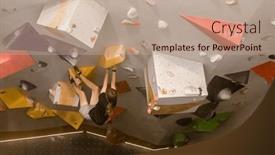  Presentation with high quality - Slide set consisting of climbing-shoes-close-up-photo background and a coral colored foreground