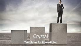  Presentation with climbing stairs - Beautiful PPT layouts featuring climbing stairs success - beautiful businesswoman on the highest backdrop and a gray colored foreground