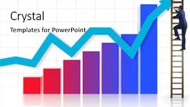  Presentation with statistics - Beautiful PPT layouts featuring climbing towards growth in statistics backdrop and a white colored foreground