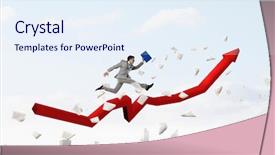  Presentation with climbing - Presentation design enhanced with climbing up to success mixed background and a sky blue colored foreground