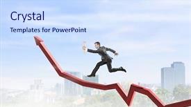  Presentation with climbing mountains couples success - Colorful presentation enhanced with climbing up to success mixed backdrop and a sky blue colored foreground