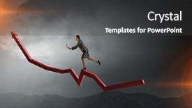  Presentation with climbing - Presentation featuring climbing up to success mixed background and a  colored foreground