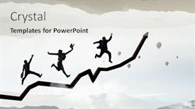  Presentation with climbing - Slide set consisting of climbing up to success mixed media background and a light gray colored foreground