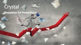  Presentation with climbing mountains couples success - Cool new PPT layouts with climbing up to success mixed backdrop and a gray colored foreground