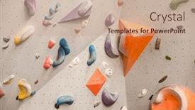  Presentation with high quality - Presentation enhanced with climbing-wall-setup-indoor-bouldering background and a soft green colored foreground