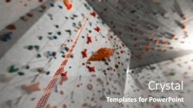  Presentation with boulder - Slides consisting of climbing-walls-and-boulder-center background and a gray colored foreground