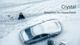  Presentation with car parking system - Slides having climet - elevated view of parked car background and a sky blue colored foreground