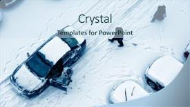 Presentation with parks and recreation snow storm - Slide deck with climet - elevated view of parked cars background and a sky blue colored foreground