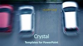  Presentation with parking lot - Presentation theme having climet - elevated view of parked cars background and a ocean colored foreground