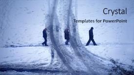  Presentation with winter - Theme featuring climet - elevated view of people walking background and a  colored foreground