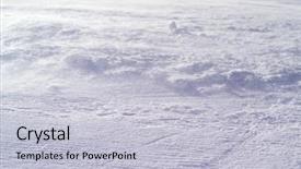  Presentation with snow - Presentation theme featuring climet - image of a snow covered background and a light gray colored foreground