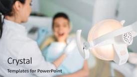  Presentation with pediatric dentistry - Cool new presentation design with clinic dental care pediatric backdrop and a lemonade colored foreground