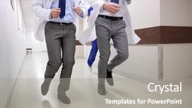  Presentation with emergency - Audience pleasing slide deck consisting of clinic emergency people healthcare backdrop and a gray colored foreground