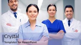  Presentation with health-care - Theme enhanced with clinic profession people health care background and a  colored foreground