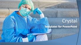  Presentation with staff - PPT layouts enhanced with clinic-staff-as-a-containment background and a teal colored foreground