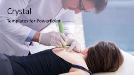  Presentation with laser - Cool new theme with clinic undergoing laser scar backdrop and a light blue colored foreground