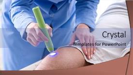  Presentation with laser - Cool new PPT theme with clinic undergoing laser scar backdrop and a  colored foreground