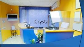  Presentation with nursing - Beautiful PPT theme featuring clinical area nursing - interior of a receptopn backdrop and a light blue colored foreground