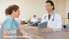  Presentation with using digital tablet - PPT layouts featuring grilled beef steak background and a gray colored foreground