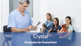  Presentation with pets - Amazing presentation theme having clinical area nursing - nurse writing on clipboard while backdrop and a ocean colored foreground