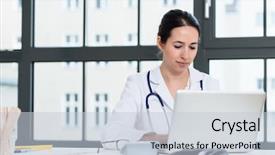  Presentation with medical laptop - Theme featuring  background and a  colored foreground