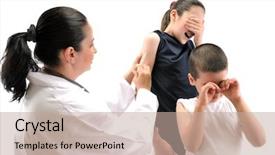  Presentation with epidemiology - Slides enhanced with clinical epidemiology - doctor giving an injection background and a mint green colored foreground