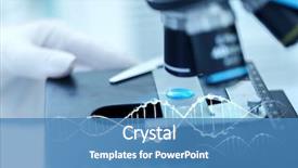  Presentation with sample - Presentation theme with clinical laboratory with dna background and a teal colored foreground