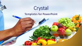  Presentation with clinical nutrition - Presentation design enhanced with clinical nutrition - african-american black doctor woman background and a sky blue colored foreground