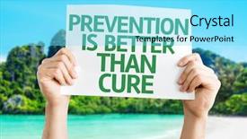  Presentation with cure - Amazing slide deck having clinical nutrition - prevention is better than cure backdrop and a arctic colored foreground