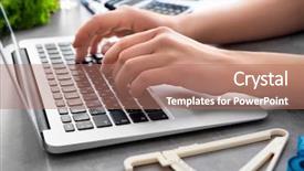  Presentation with obesity and weight loss - Slides having clinical nutrition - young nutritionist working with laptop background and a coral colored foreground