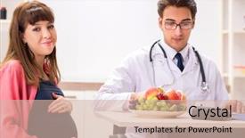  Presentation with pregnant woman doctor - Audience pleasing presentation consisting of clinical nutrition baby - pregnant woman visiting doctor discussing backdrop and a  colored foreground