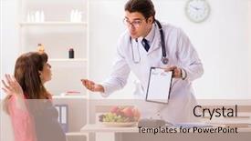  Presentation with pregnant woman doctor - Colorful PPT layouts enhanced with clinical nutrition baby - pregnant woman visiting doctor discussing backdrop and a soft green colored foreground