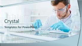  Presentation with test - PPT layouts featuring clinical test background and a sky blue colored foreground