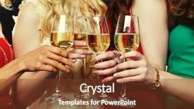  Presentation with sparkling wine - Beautiful presentation featuring clinking flutes with sparkling wine backdrop and a tawny brown colored foreground