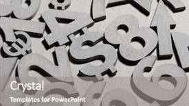  Presentation with numbers - Audience pleasing PPT theme consisting of clipart - set of silver numbers backdrop and a gray colored foreground