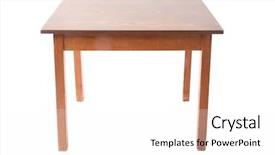  Presentation with wooden - Theme enhanced with clipart - small wooden tabble isolated background and a white colored foreground