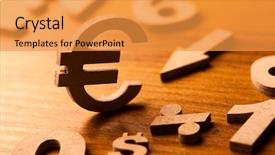  Presentation with magic symbols - Slides having clipart graphics - set of numbers and currency background and a  colored foreground