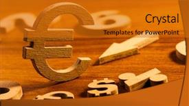  Presentation with numbers 3d - PPT theme having clipart graphics - set of numbers and currency background and a gold colored foreground