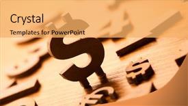  Presentation with magic symbols - Theme featuring clipart graphics - set of numbers and currency background and a yellow colored foreground