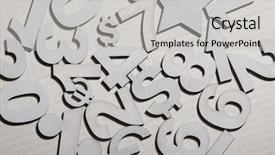  Presentation with numbers - Theme enhanced with clipart graphics - set of silver numbers background and a  colored foreground