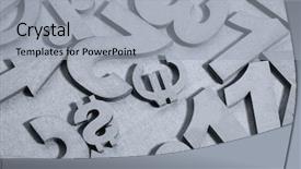  Presentation with silver jubilee - Amazing PPT theme having clipart graphics - set of silver numbers backdrop and a  colored foreground