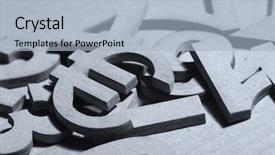  Presentation with silver frames - Slide set featuring clipart graphics - set of silver numbers background and a  colored foreground