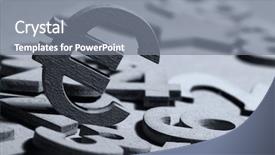  Presentation with gold and silver balloons - Theme with clipart graphics - set of silver numbers background and a gray colored foreground