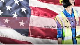  Presentation with flat lay of female sport - Audience pleasing presentation theme consisting of clipboard and blueprint against grey backdrop and a coral colored foreground