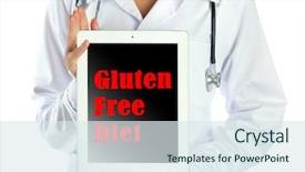  Presentation with gluten free - Slide set consisting of clipboard and text gluten free background and a sky blue colored foreground